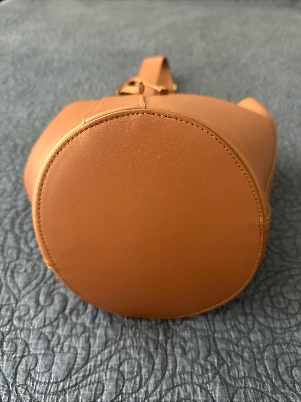 RARE! SEZANE Marcel Bucket Bag Chocolate Brown Smooth Leather - Picture 13 of 17